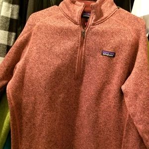 Patagonia better sweater heathered pink XL